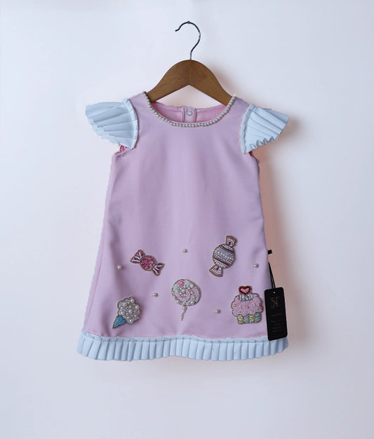 Baby Pink  Theme Frock For Your Little One [2734]