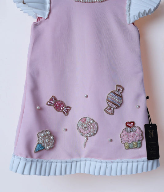 Baby Pink  Theme Frock For Your Little One [2734]