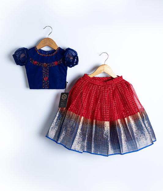 Classic Diwali Crop Top with Full Length Skirt  (7754)