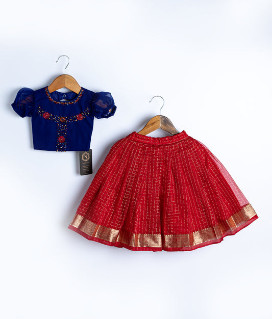 Stylish Diwali Crop Top with Full Length Skirt  (7891)