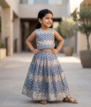Ash Classic Top With Full Length Skirt For Special Occasions [2727]
