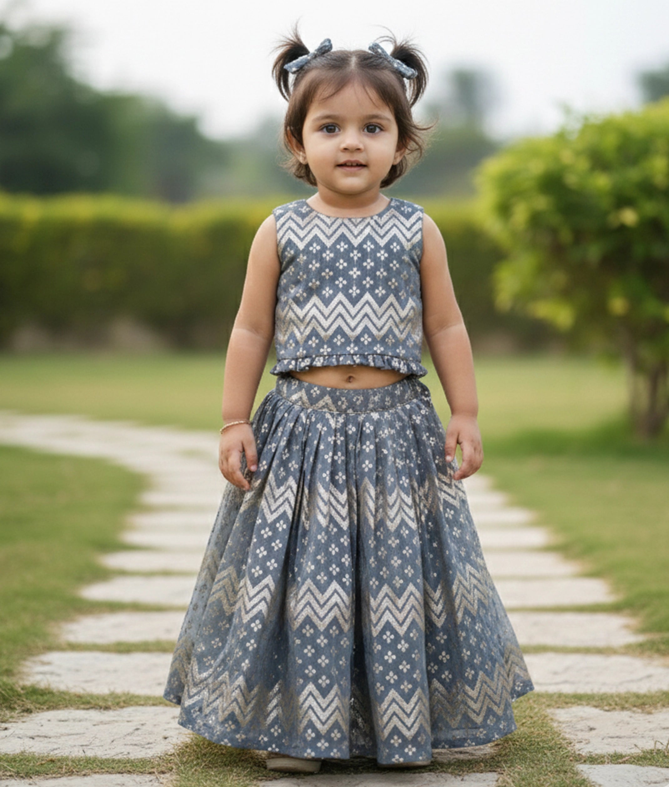 Ash Classic Top With Full Length Skirt For Special Occasions [Ready To Ship: 2727]