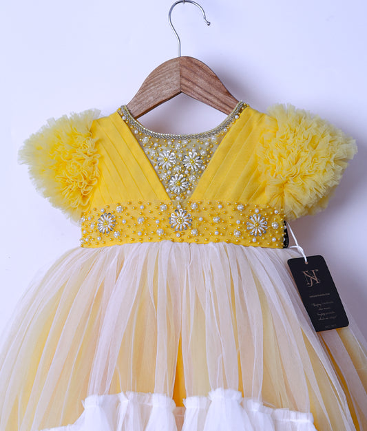 Classic high-low gown for kids(2382)