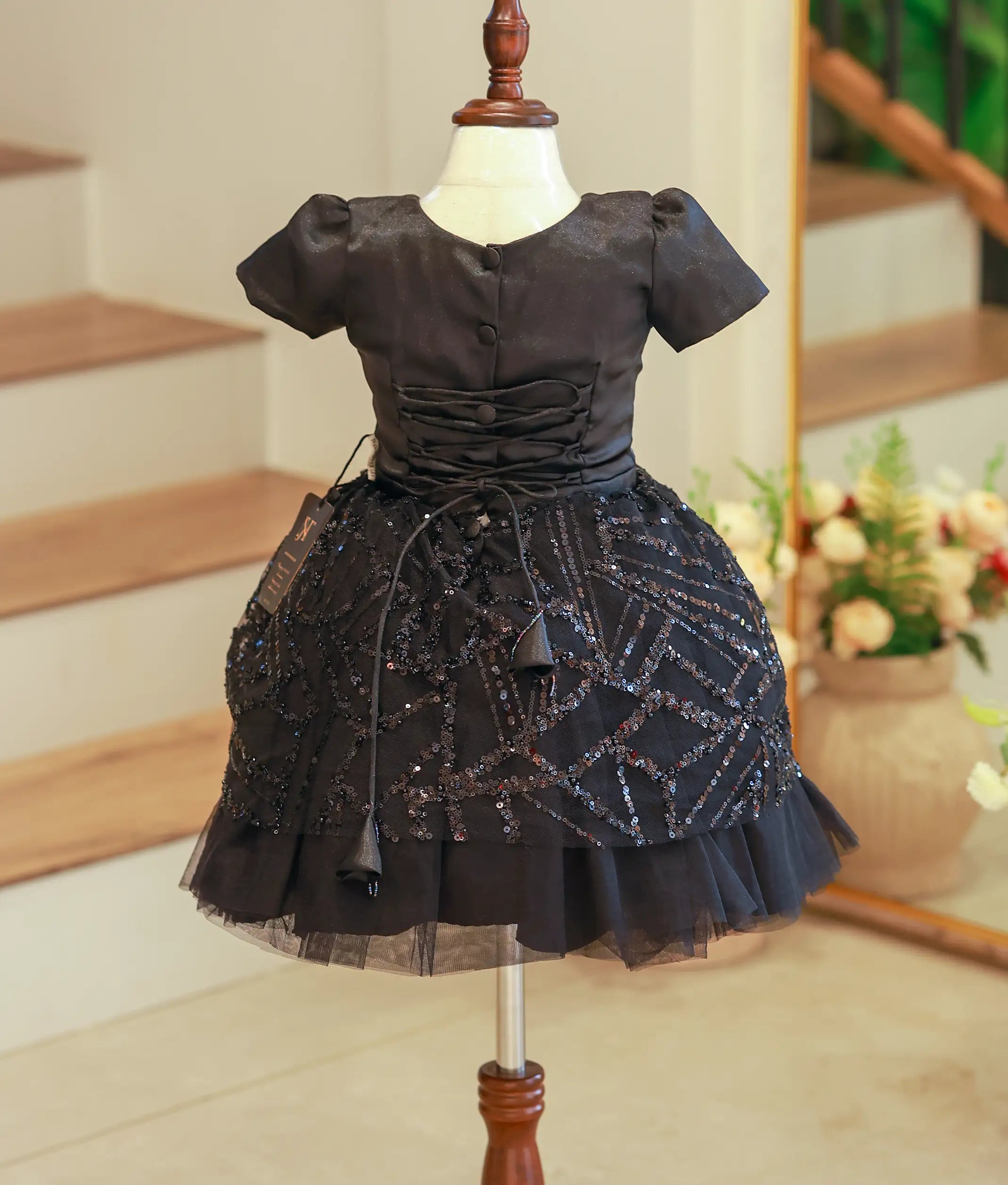 Black Work Material Frock For Baby Girl | Nakshatra Kids 18 (1 to 2Yrs) Black Work Material Frock For Baby Girl | Nakshatra Kids 18 (1 to 2Yrs)