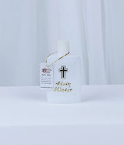 Graceful baptism holy water bottle.
