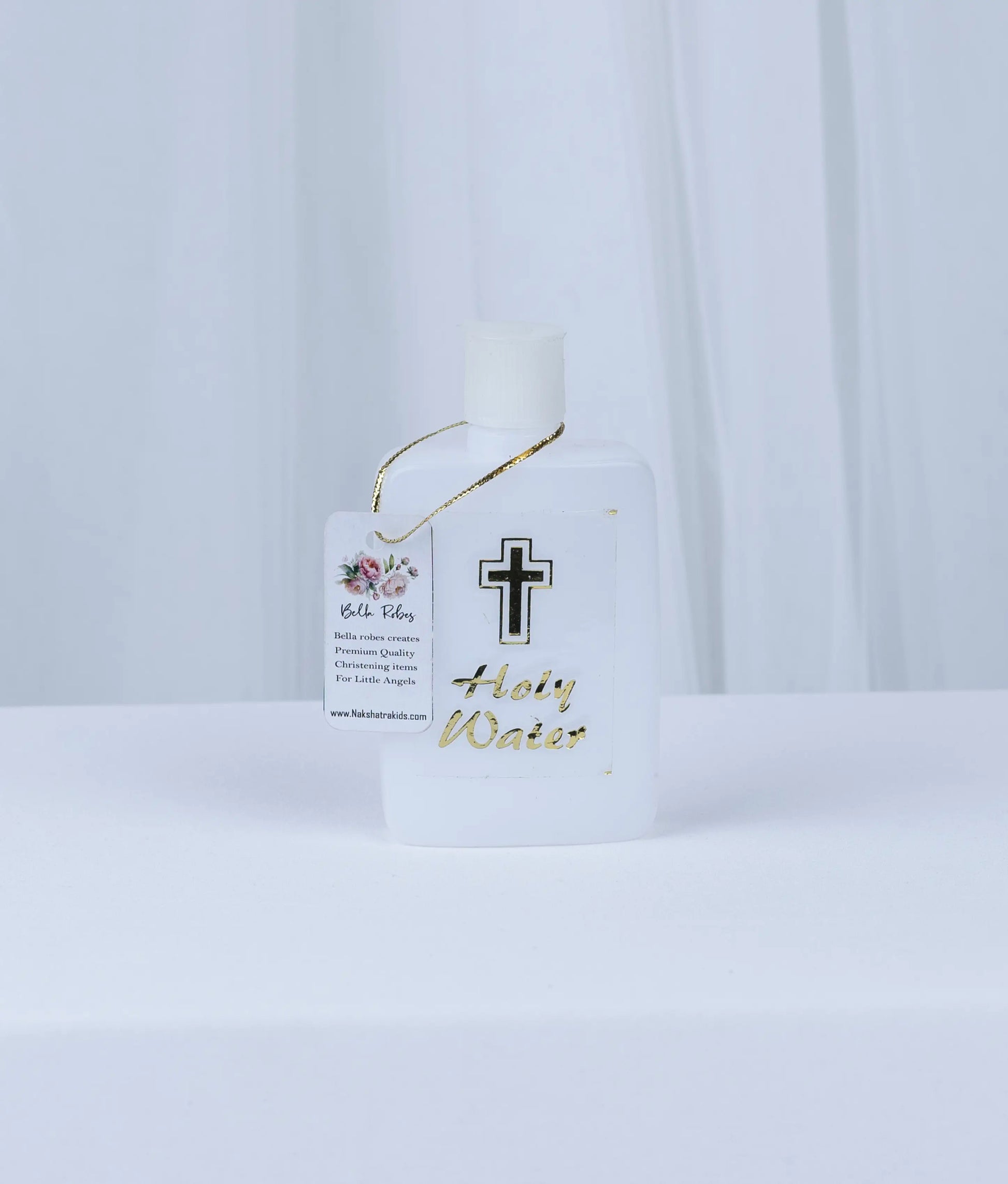 Graceful baptism holy water bottle.