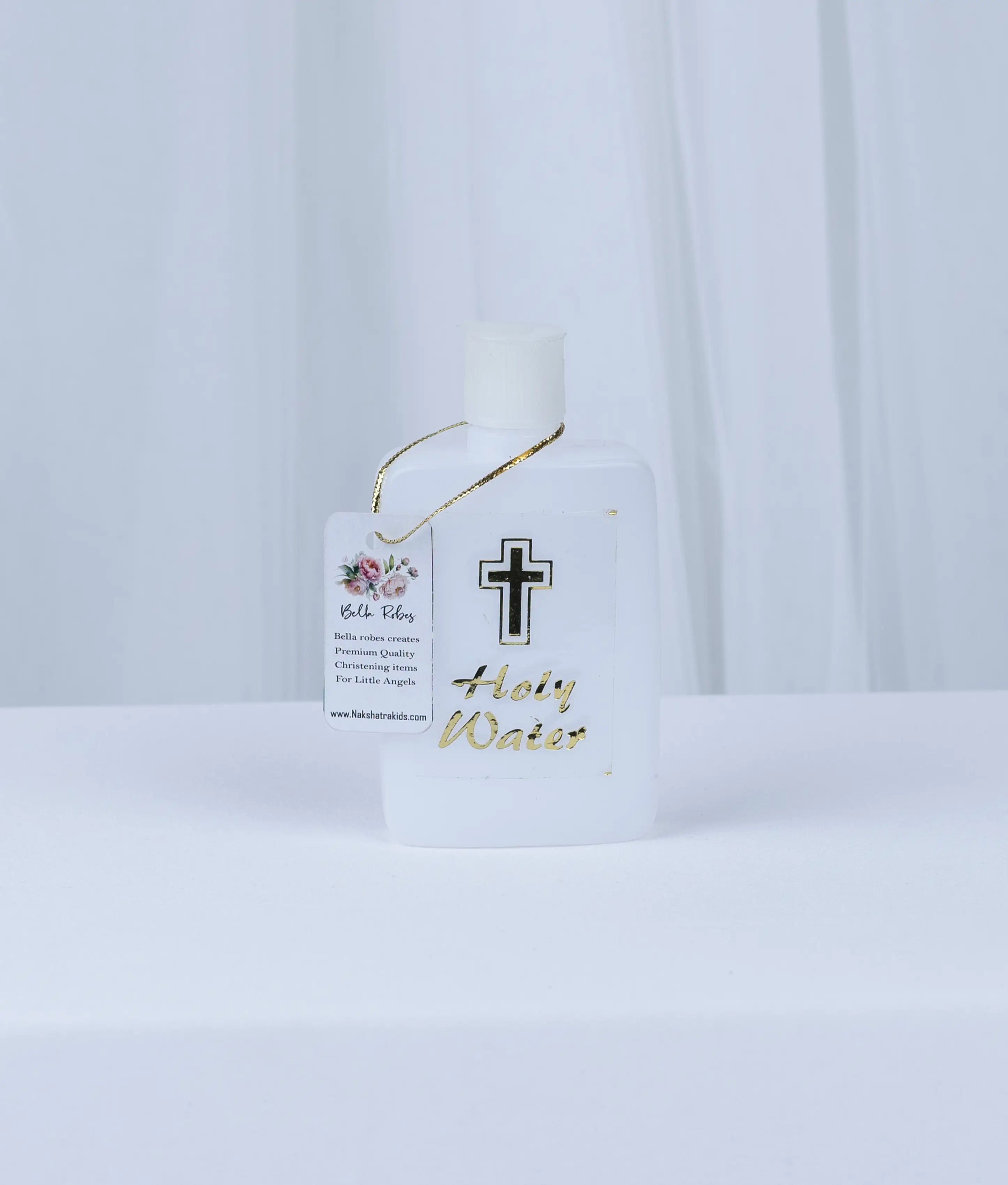 Graceful baptism holy water bottle.