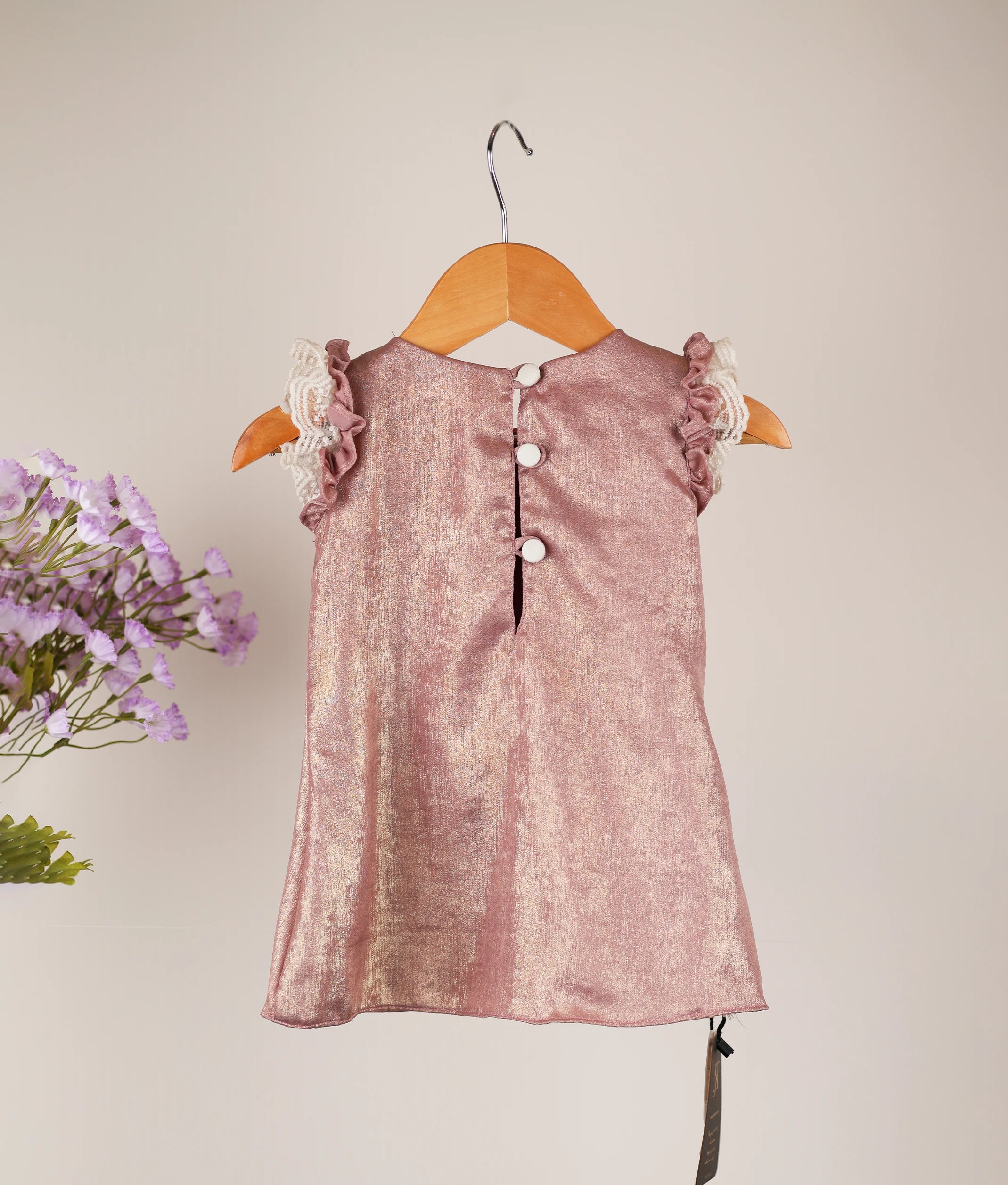 Rose Gold A line Frock for Baby Girl [2529]