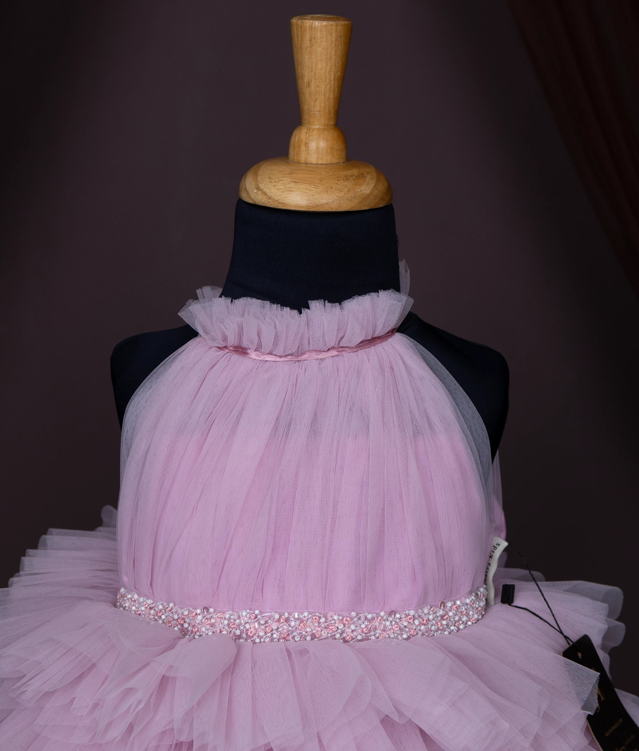 Baby Pink Tulle Net Birthday Frock For Baby Girl [Ready to ship:2859]