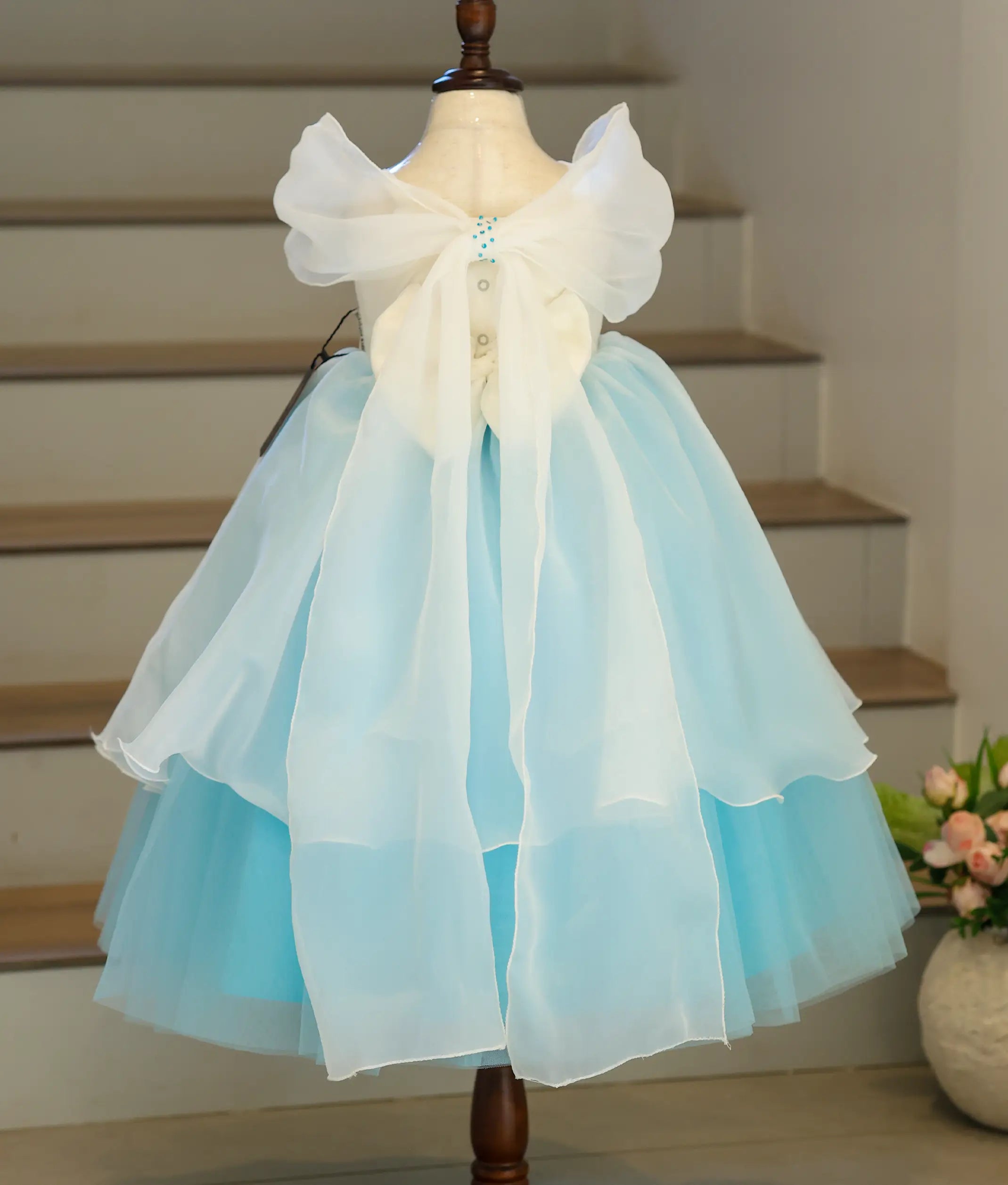 Sky Blue Elsa Theme Dress For Baby Girl [Pre Order: 5172]