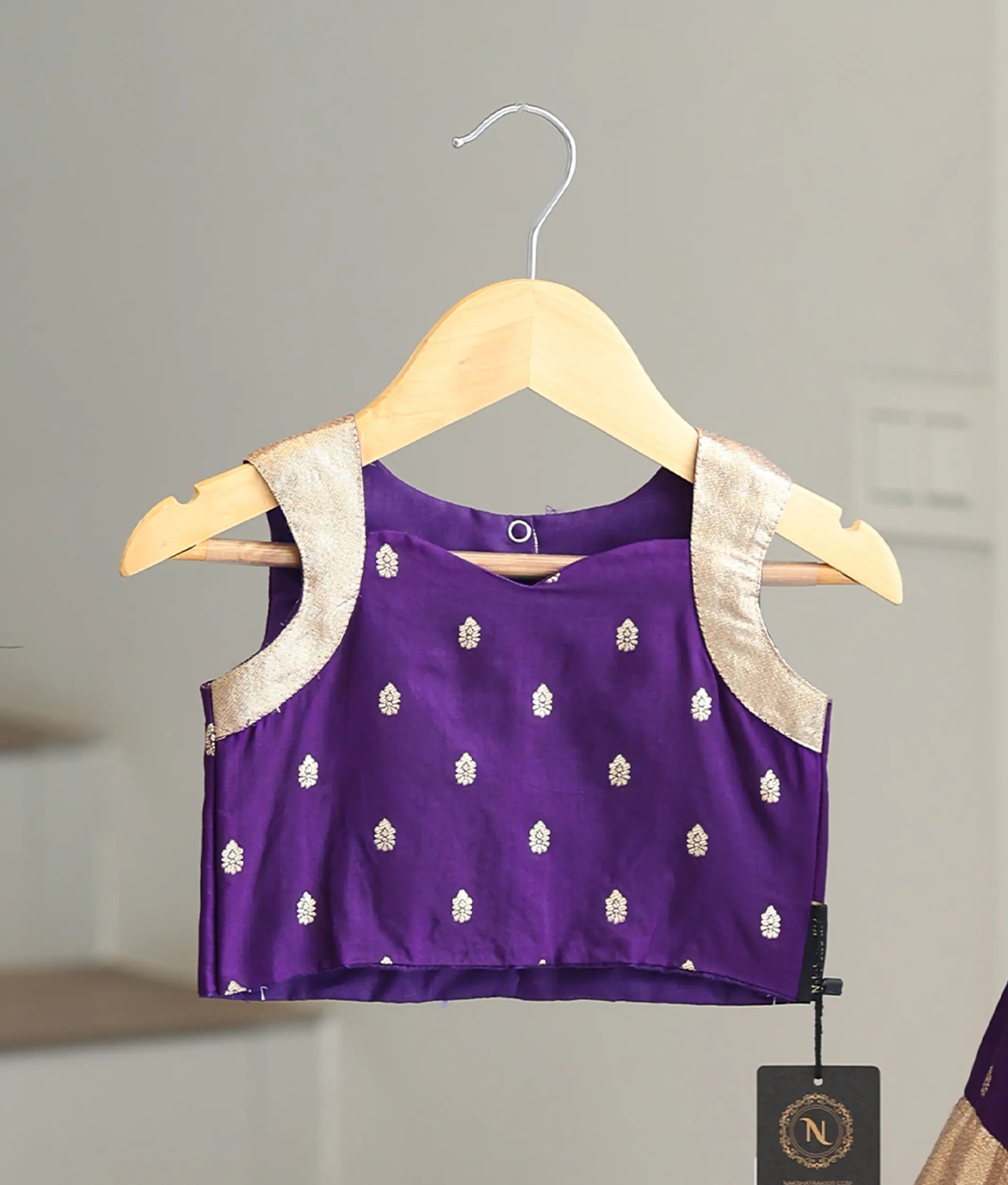 Purple Semi Silk Skirt and Top for Baby Girl [6515]