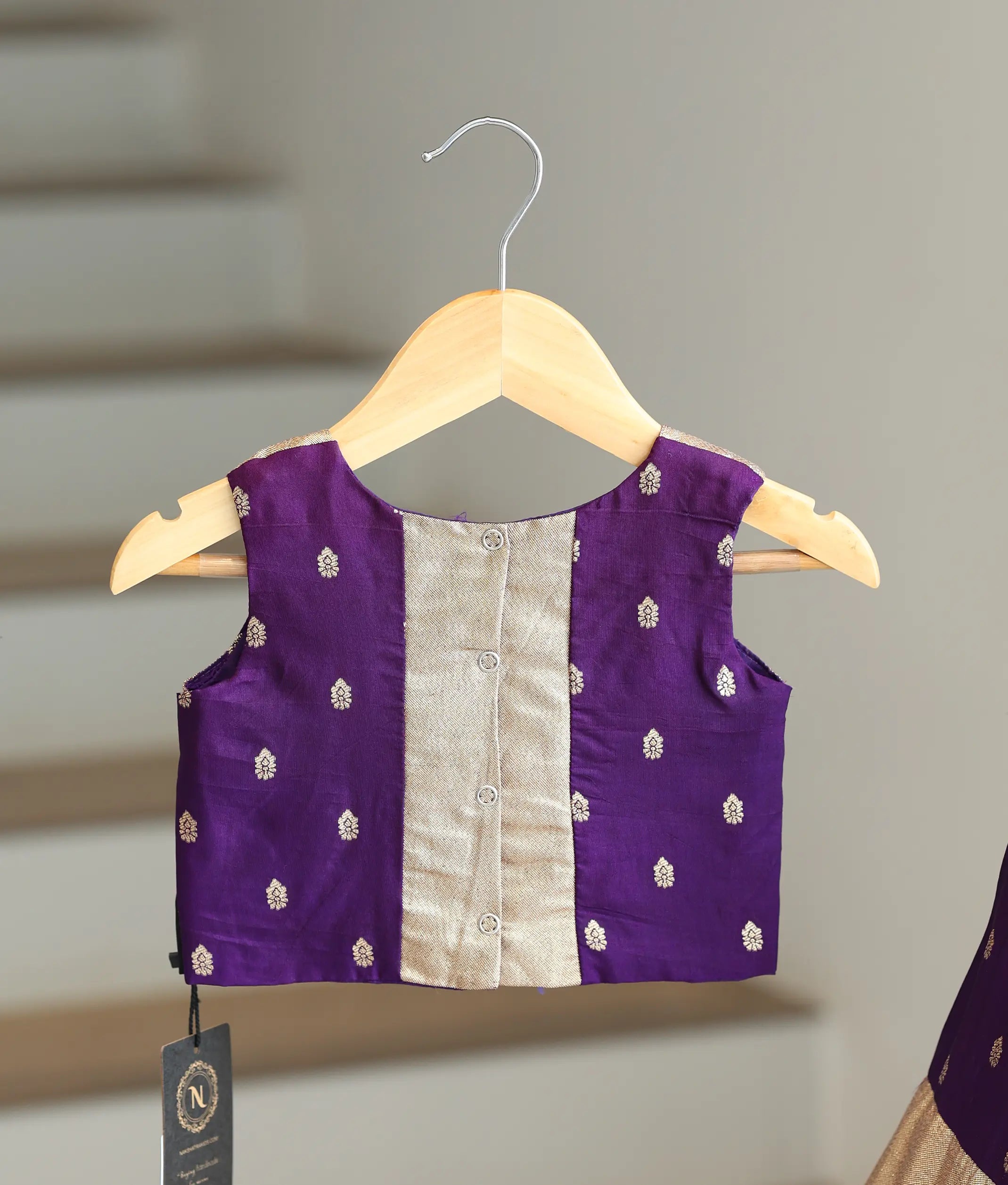 Purple Semi Silk Skirt and Top for Baby Girl [6515]