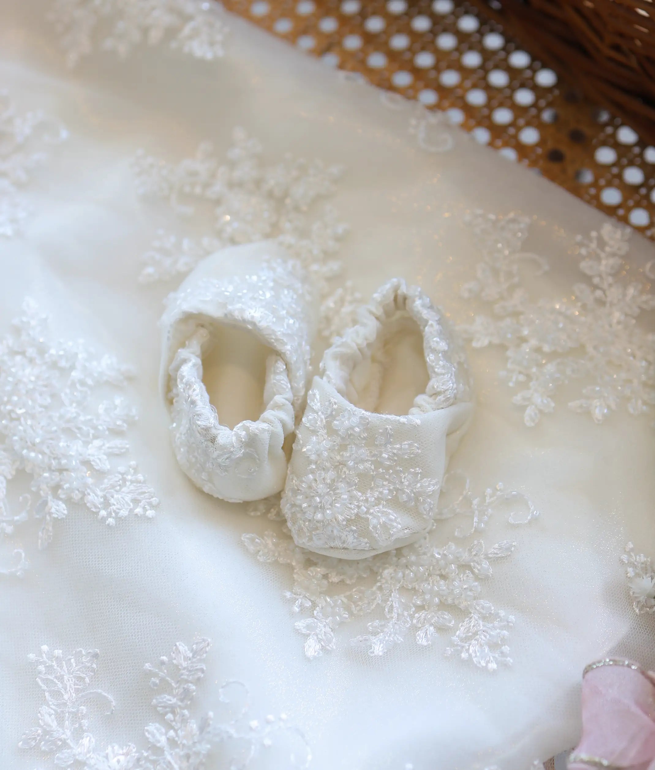 Off-White Handwork Baptism Set for Baby Girl [Pre Order: 6553]