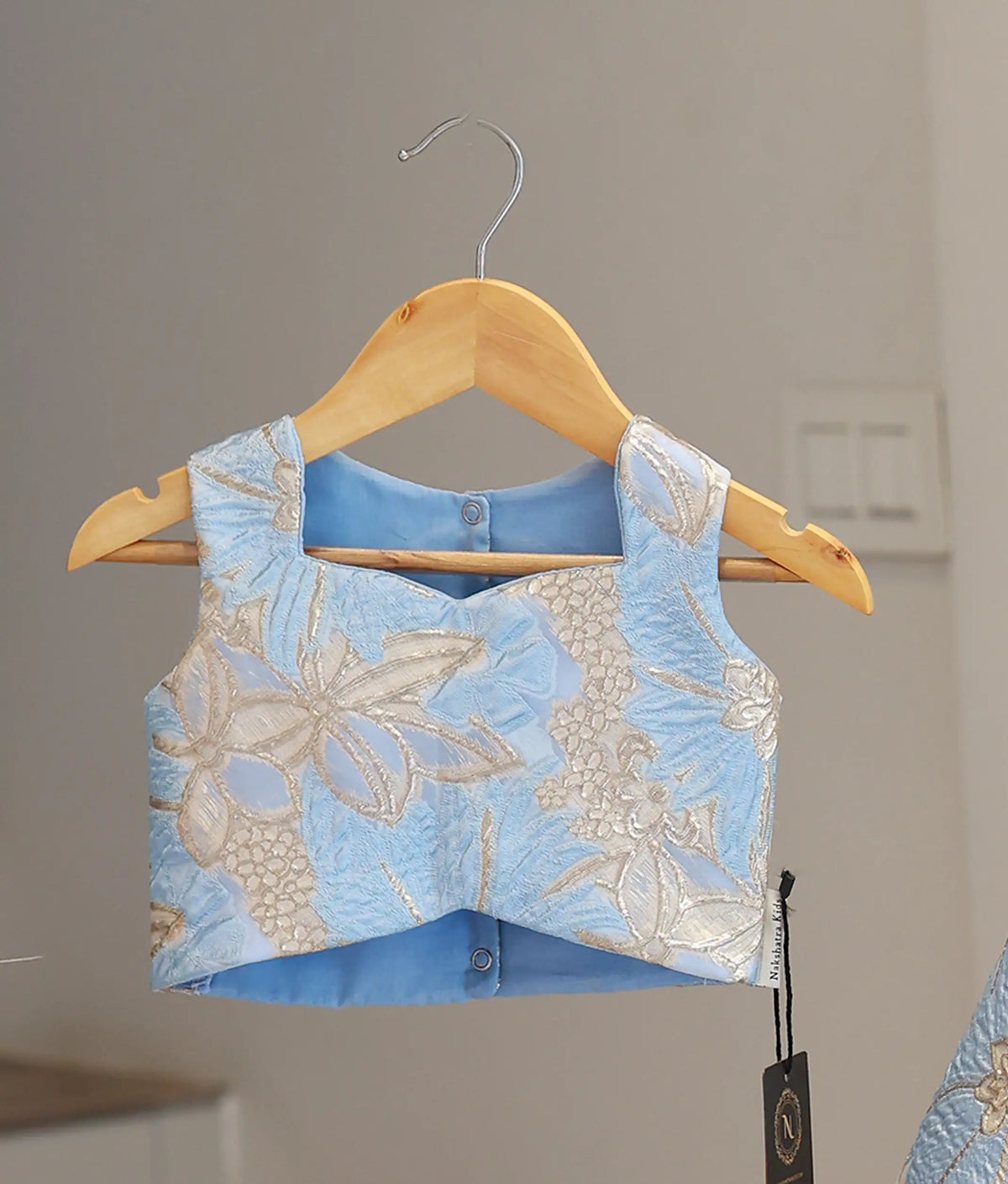 Light Blue Turkish Organza Skirt and Top for Baby Girl [6556]