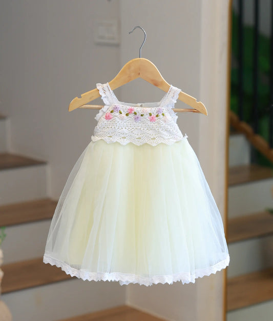Off-white Embroidery Baptism Frock For Baby Baptism [Ready To Ship: 6990]