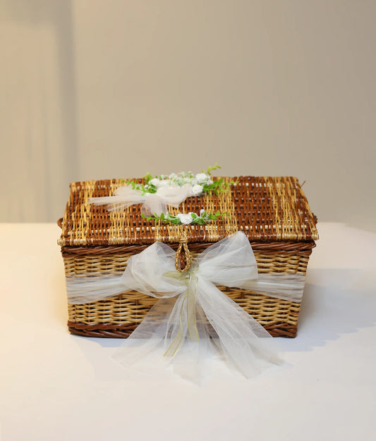 Elegant Wicker Basket For Your Baby Baptism [Ready To Ship:BX09]