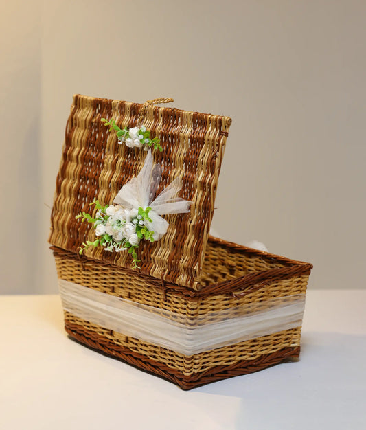 Elegant Wicker Basket For Your Baby Baptism [Ready To Ship:BX09]