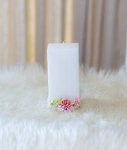 Rose Floral Decorative Handcrafted Baptism Candle [C100]