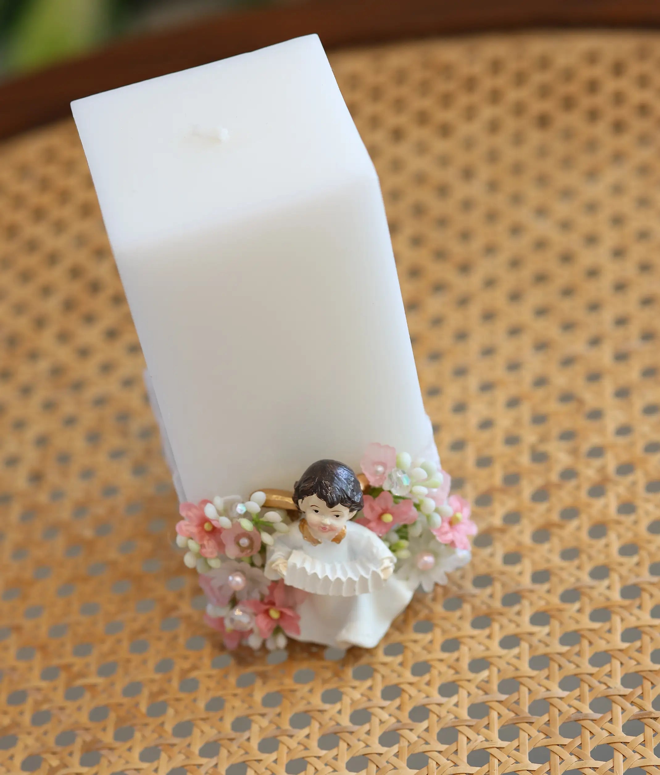 Angel Figurine Decorative Handcrafted Baptism Candle [C107]
