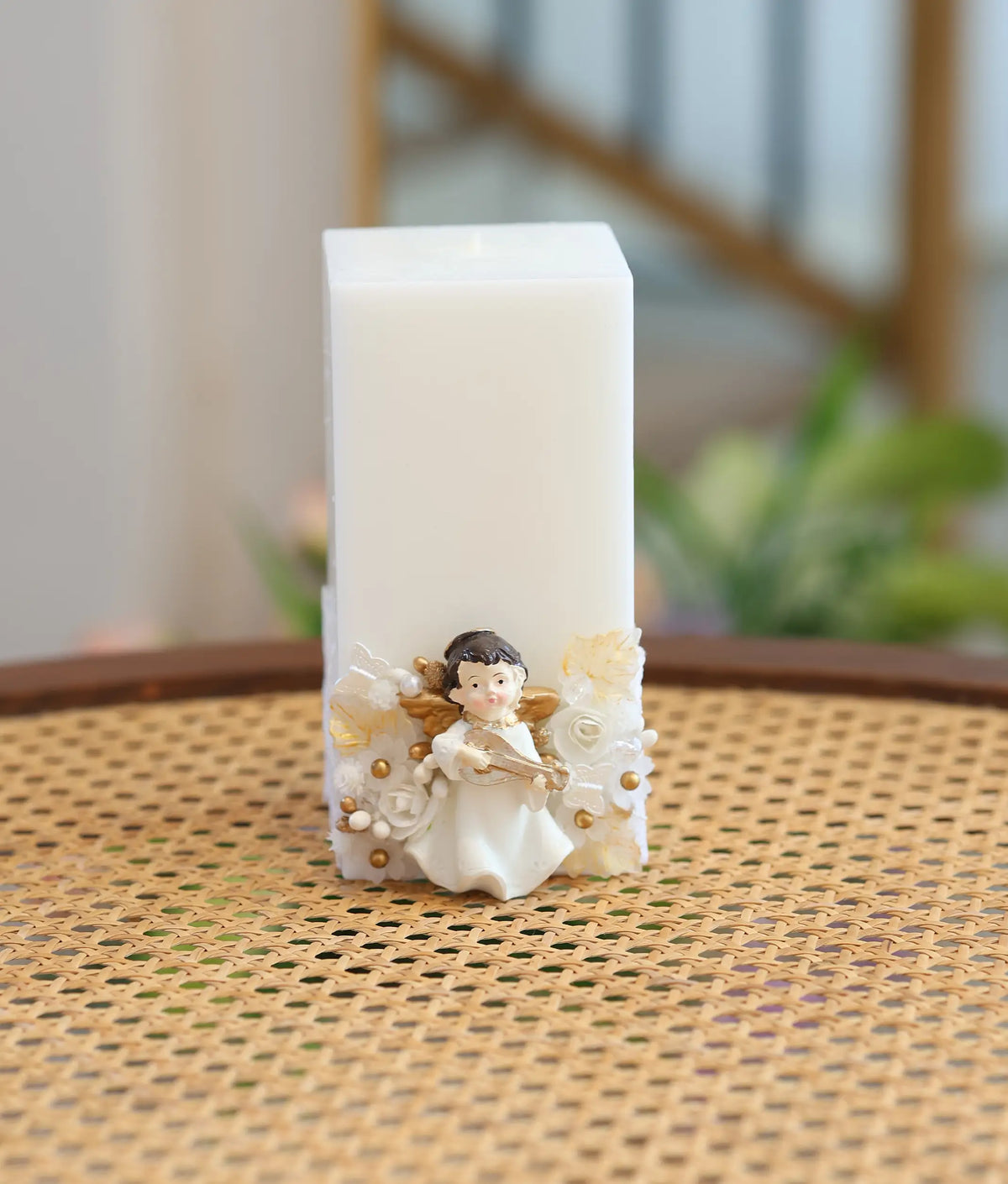 Angel Figurine Decorative Handcrafted Baptism Candle [C107A]