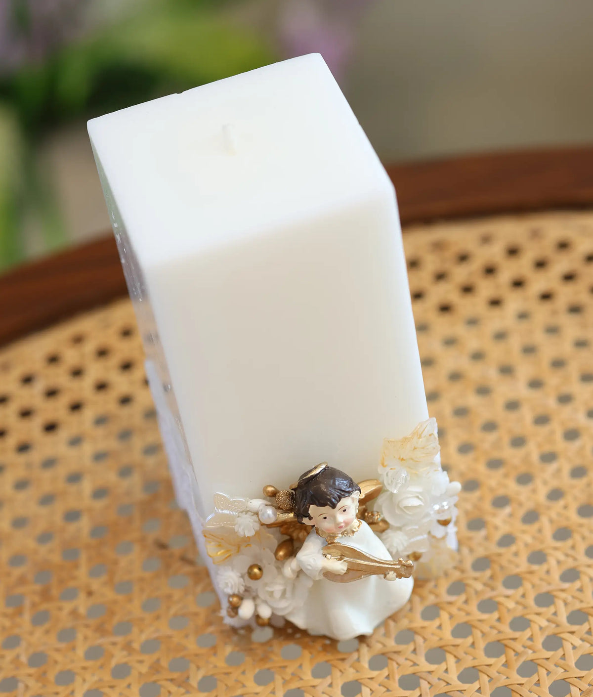 Angel Figurine Decorative Handcrafted Baptism Candle [C107A]