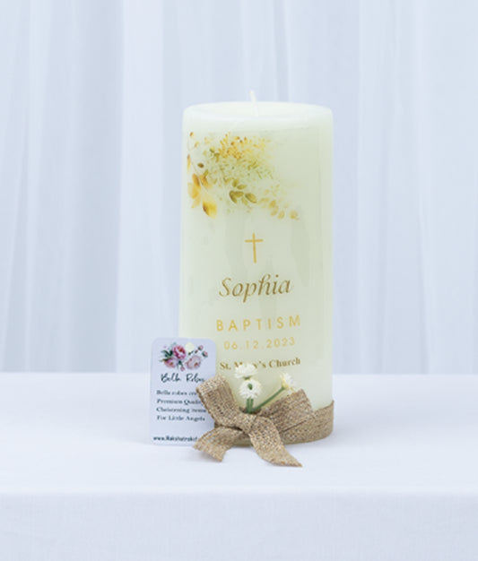 Elegant Candle For Your Baby Baptism [C11]