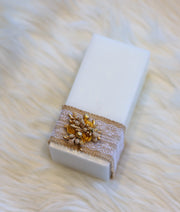 Gold Floral Decorative Handcrafted Baptism Candle [C103]