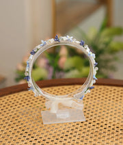 Lavender and White Handcrafted Floral Tiara for Baby Girl [CR114]