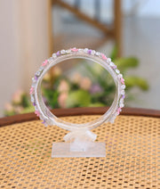 Pink and Purple Handcrafted Floral Tiara for Baby Girl [CR115]