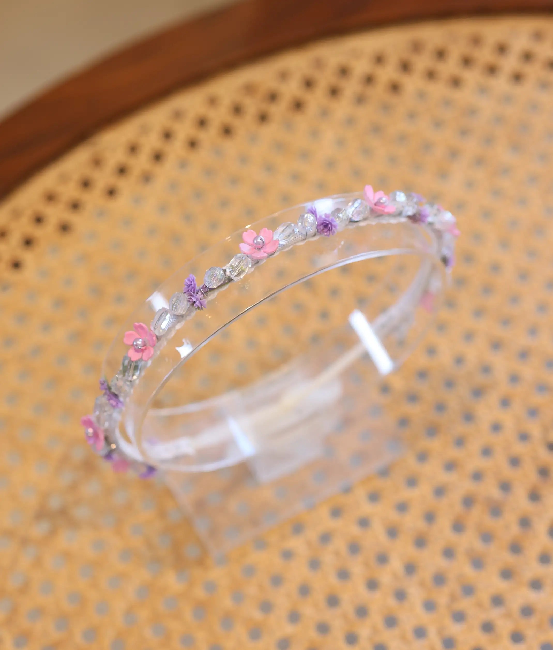 Pink and Purple Handcrafted Floral Tiara for Baby Girl [CR115]
