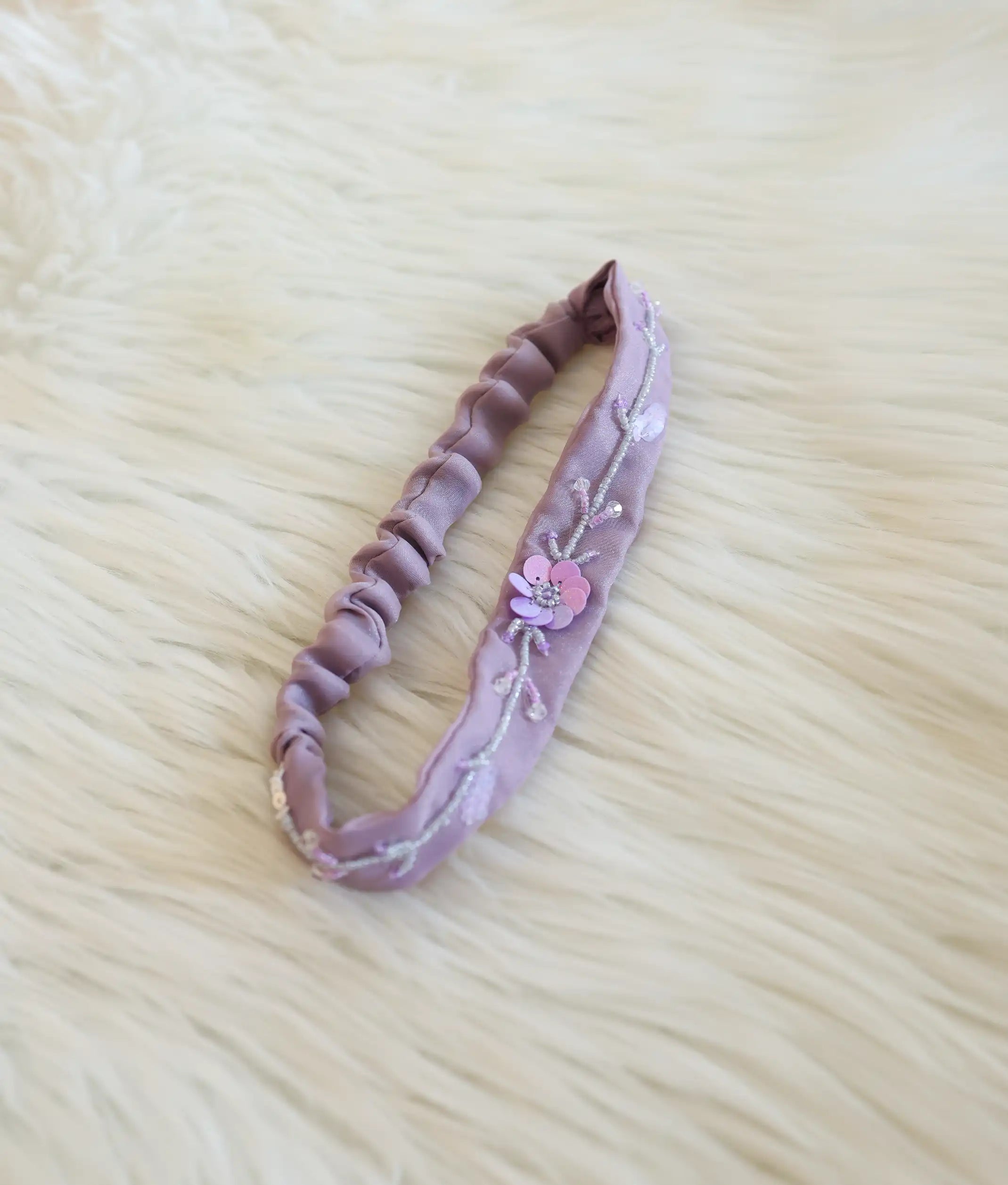 Pastel Lavender Handworked Hair band [Ready To Ship: HB13]