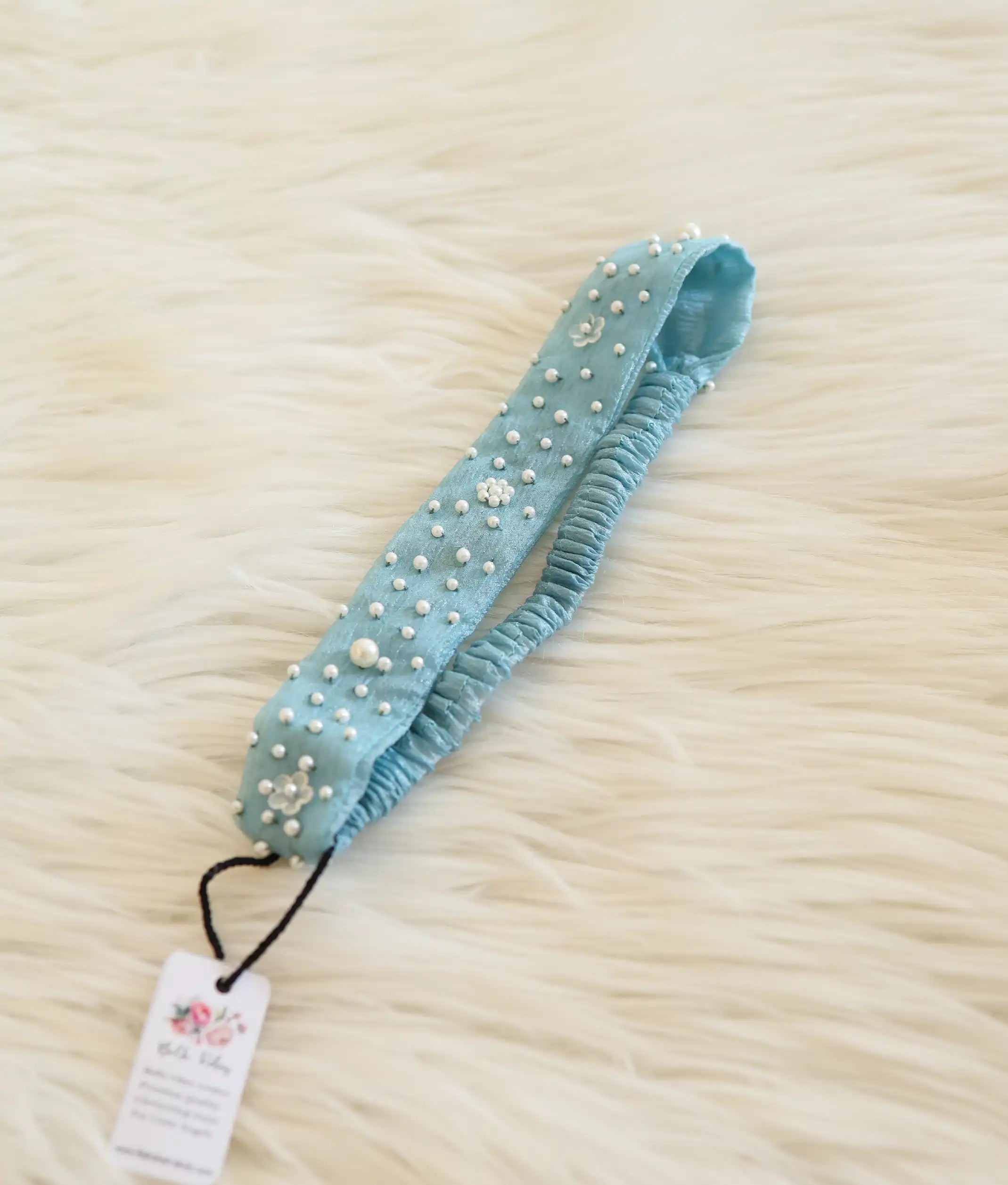 Pastel blue Handworked Hair band [Ready To Ship: HB15]