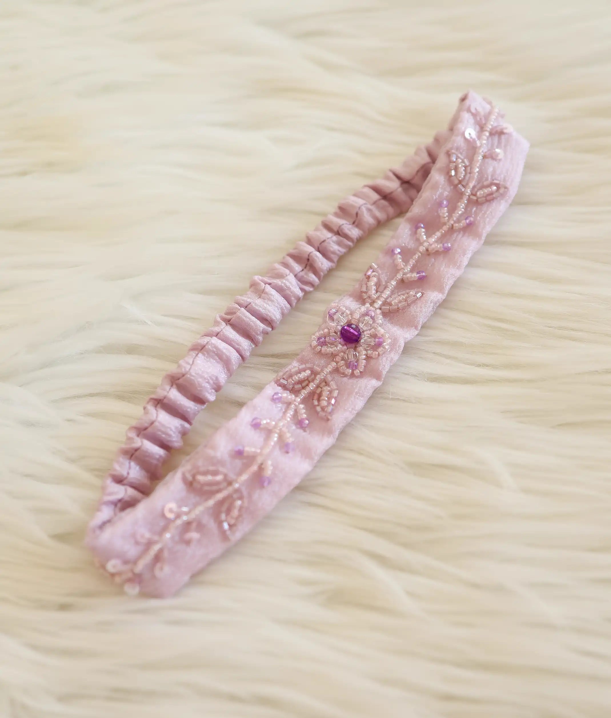 Pastel Lavender Handworked Hair band [Ready To Ship: HB18]