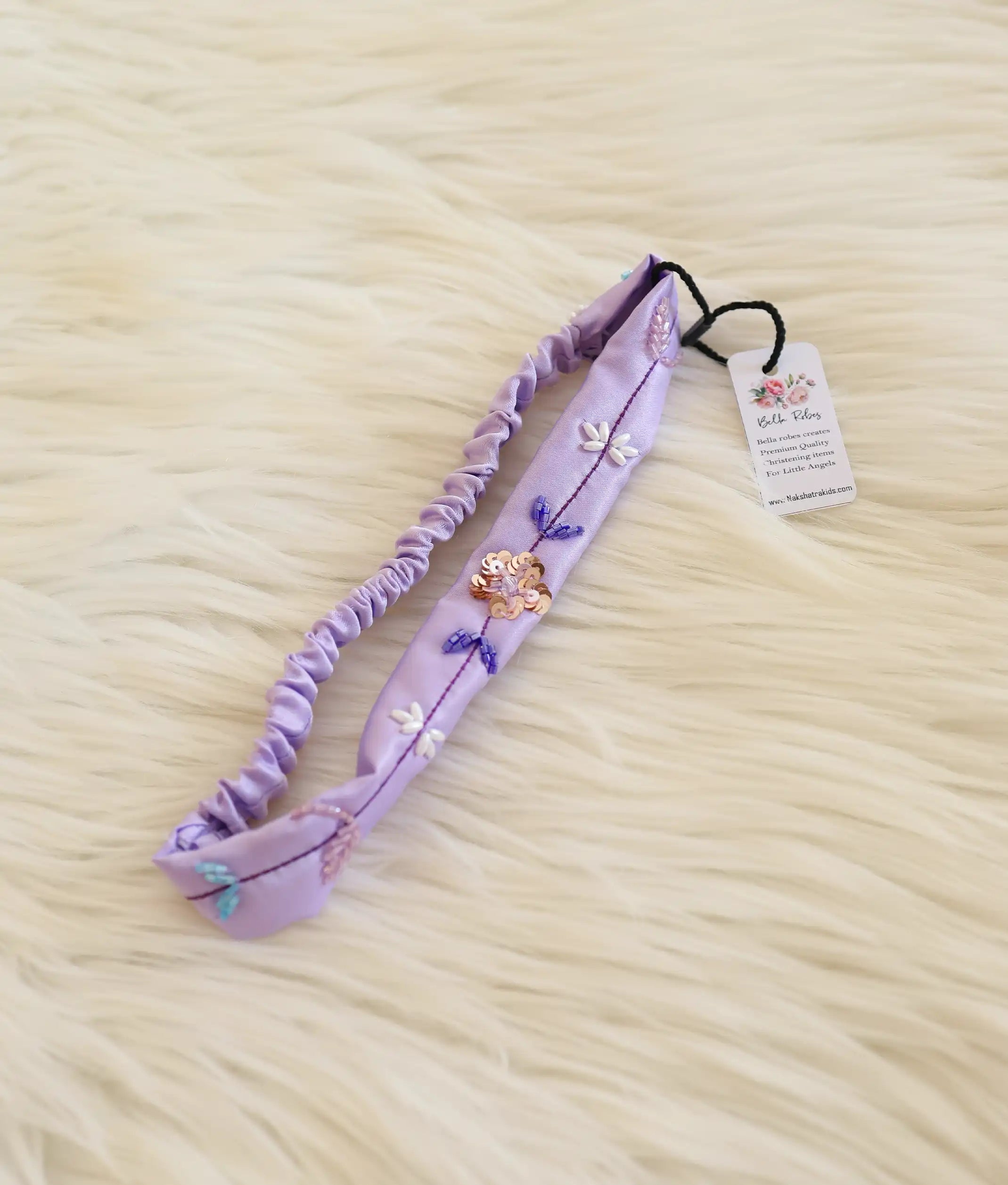 Lavender Handworked Hair band [Ready To Ship: HB20]