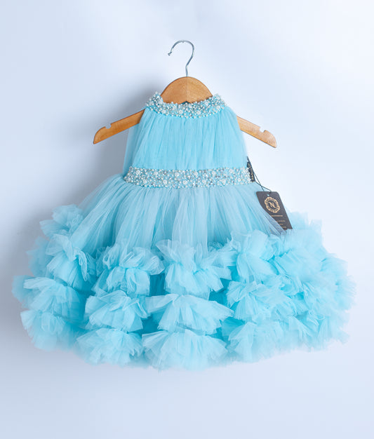 Classic Elsa theme Frock  [Ready to ship :1208]