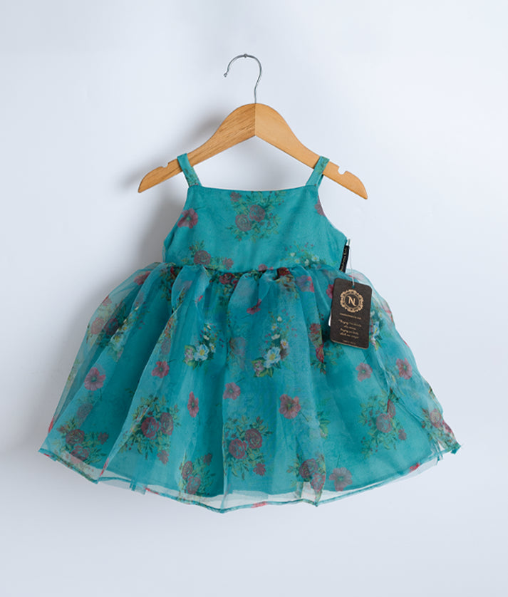 Peacock green Casual Frock For Your Little One [Ready To Ship: 2290]