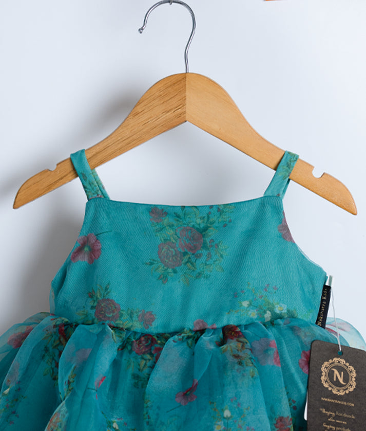 Peacock green Casual Frock For Your Little One [Ready To Ship: 2290]