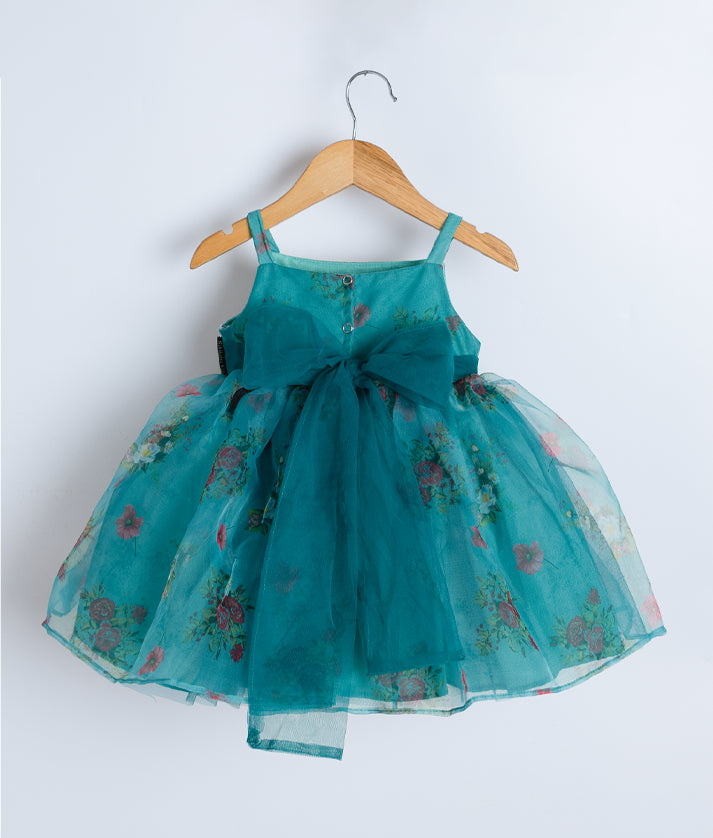 Peacock green Casual Frock For Your Little One [Ready To Ship: 2290]
