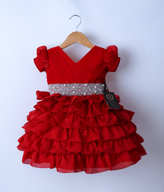 LUXURIOUS RED FROCK(2432)