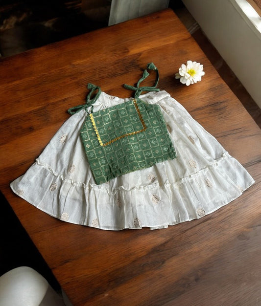 Luxe Diwali Top and Skirt For Your Little One [ 2790]