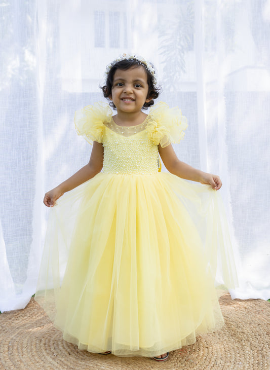 Stylish Hopscotch Flower Girl Theme Frock (5014)