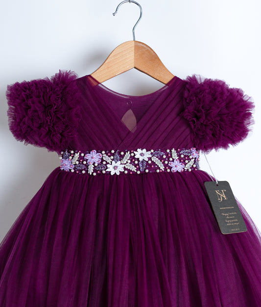 Classic Birthday Frock For Your Little One [ 5042, 7648]