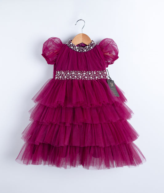 Luxe Elegant Birthday Frock For Your Little One [6970]