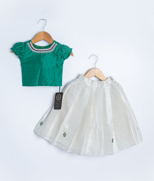 Firstcry Classic Vishu Top with Skirt(7223)