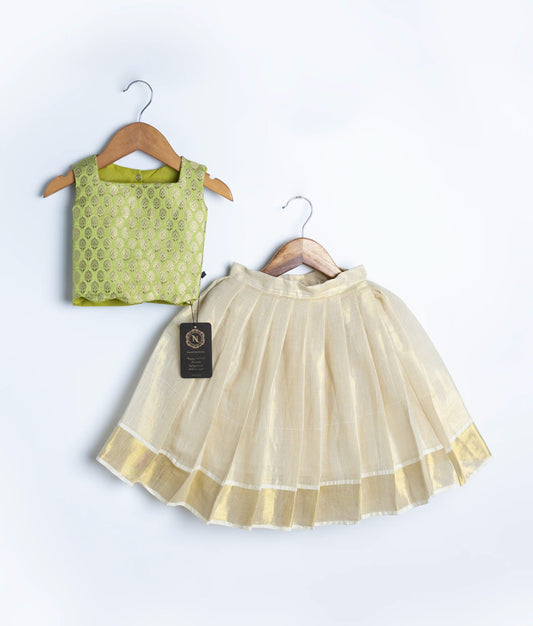 Firstcry's Onam Top with Full Skirt (7834)