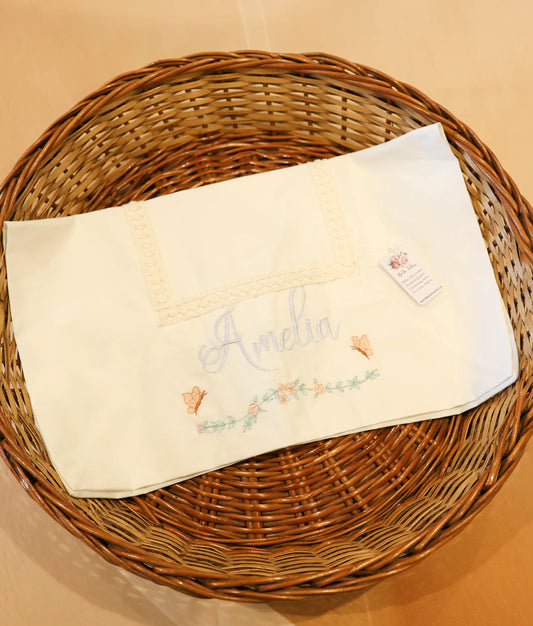 Off-white Embroidery Baptism Towel For Your Little One [T06]