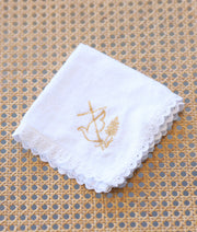 Off-White Holy Symbols Embroidery Small Baptism Towel for Your Little One [Ready To Ship: T17]