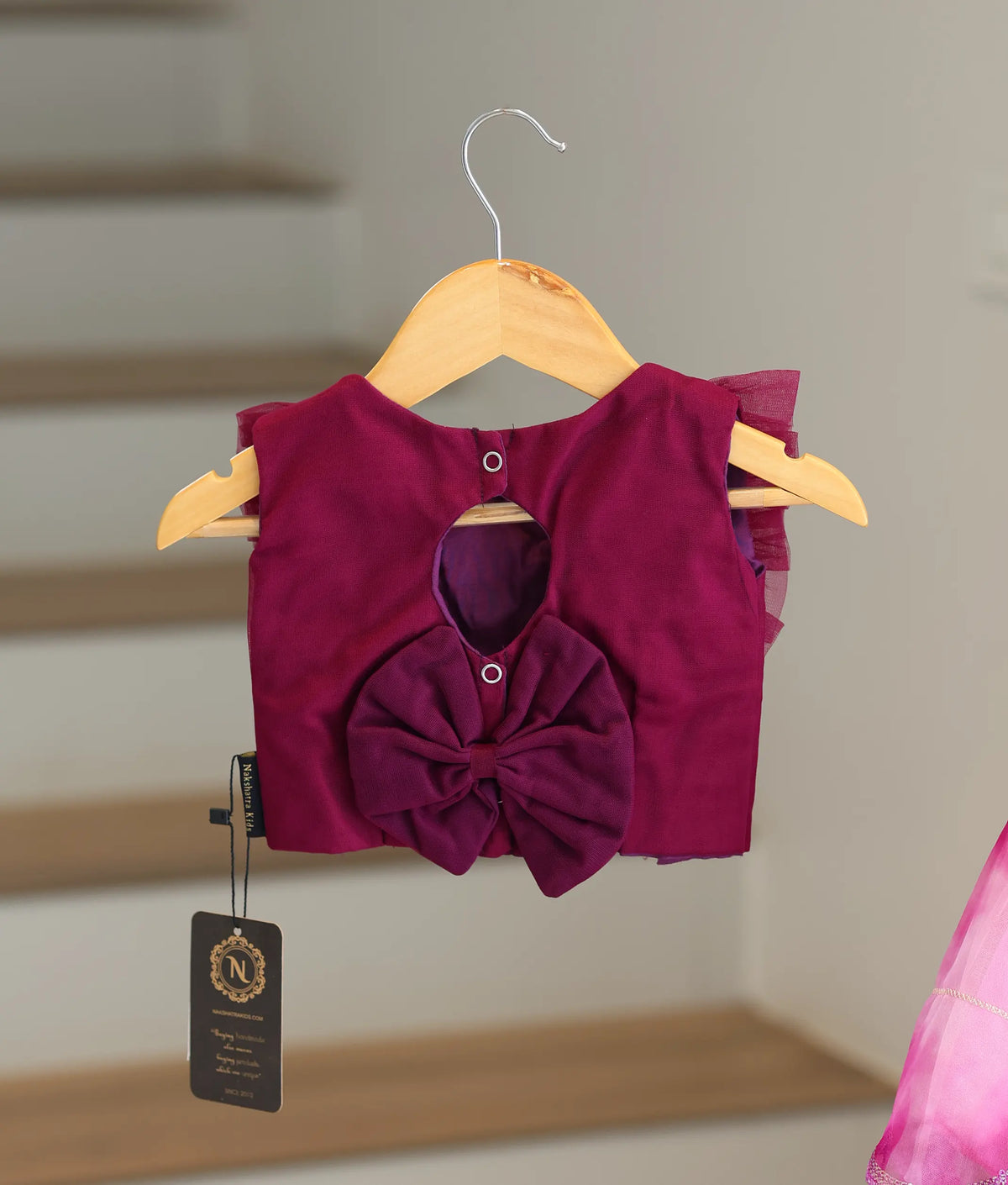 Grapewine Embroidery   Crop Top with Full Length Organza Skirt For Pongal [2139]