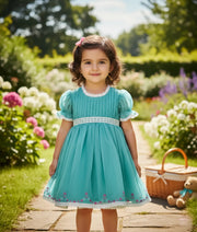 Pastel blue Casual Frock for Your Little One [2491]