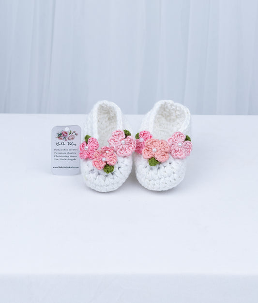 Elegant Baptism Booties For Your Little One  [B01]